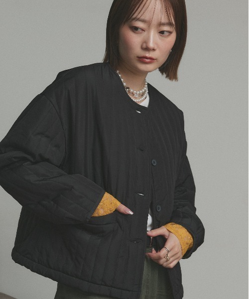 ad thie（アドティエ） ジャケット ノーカラージャケット ストライプ
