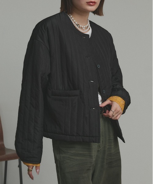 ad thie（アドティエ） ジャケット ノーカラージャケット ストライプ