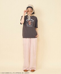「FREAK'S STORE」 半袖Tシャツ「HELLO KITTYコラボ」 フリ- チャコール レディースの画像8