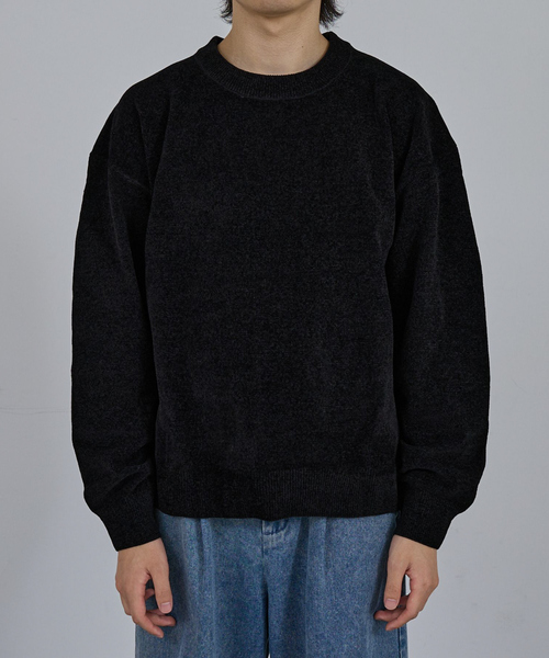 AH ABAHOUSE セーター ニット HIGH GAUGE MOLE CROPPED CREW NECK KNIT 