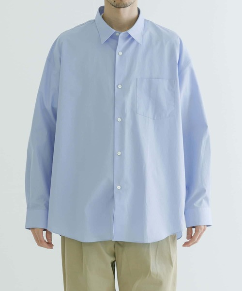 「THOMAS MASON」 長袖シャツ LARGE ライトブルー メンズ_画像9