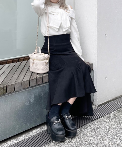 「abc une face」 長袖ニット FREE ブラック レディース_画像8