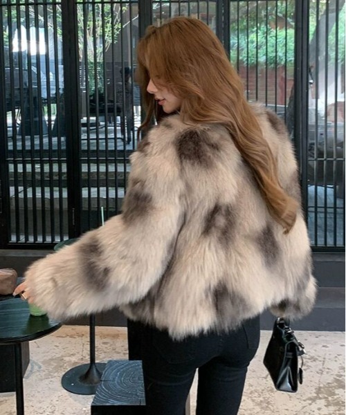 gossip!ロサンゼルス コート アウター Y2K フェイクファーブルゾン