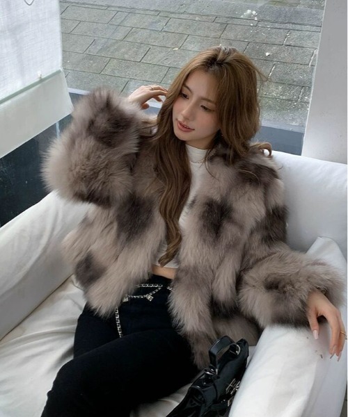 gossip!ロサンゼルス コート アウター Y2K フェイクファーブルゾン