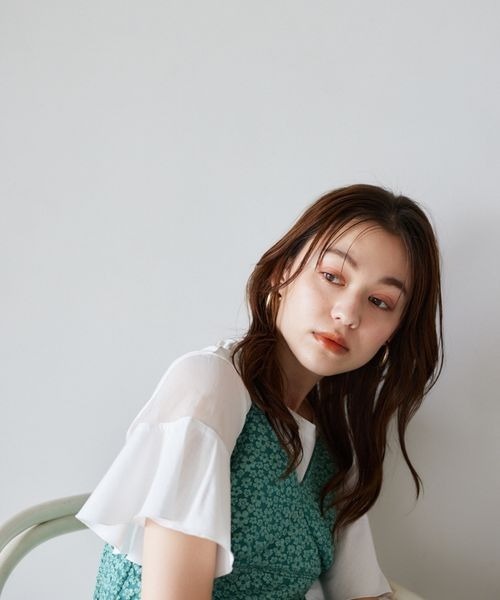 「mysty woman」 半袖カットソー FREE グレイッシュベージュ レディース_画像8