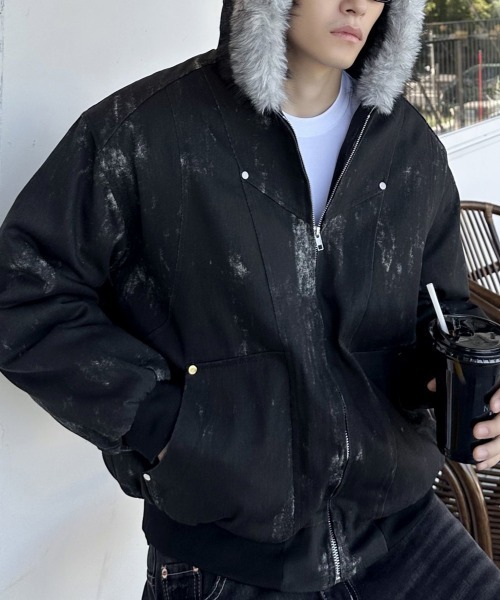 NEW GENTLEMAN ブルゾン アウター ウルバリン ファーフード ビッグ