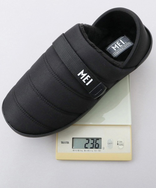 mei商品です MEI（メイ） スリッポン パデッド 内ボア 2WAY ベルト モックシューズ