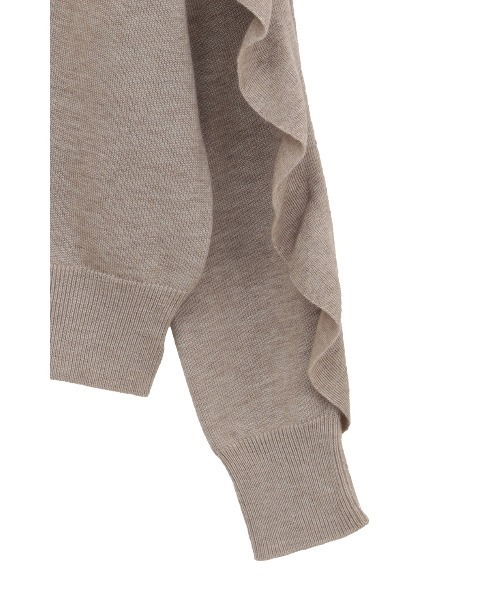 CLANE（クラネ） カーディガン W FACE SHOULDER FRILL KNIT CARDIGAN