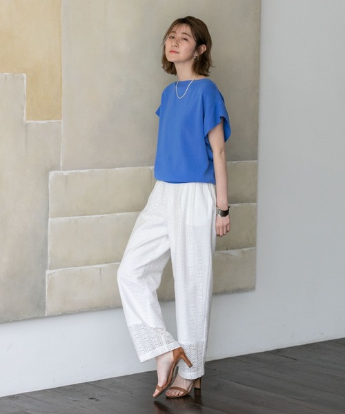 「DOUX ARCHIVES」 ノースリーブニット FREE ネイビー レディース_画像2