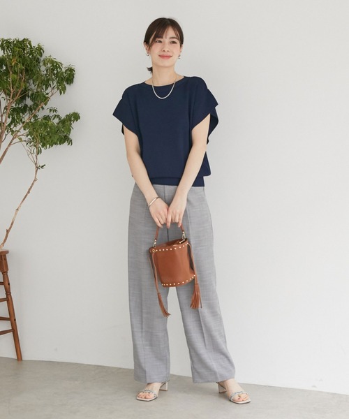 「DOUX ARCHIVES」 ノースリーブニット FREE ネイビー レディース_画像8