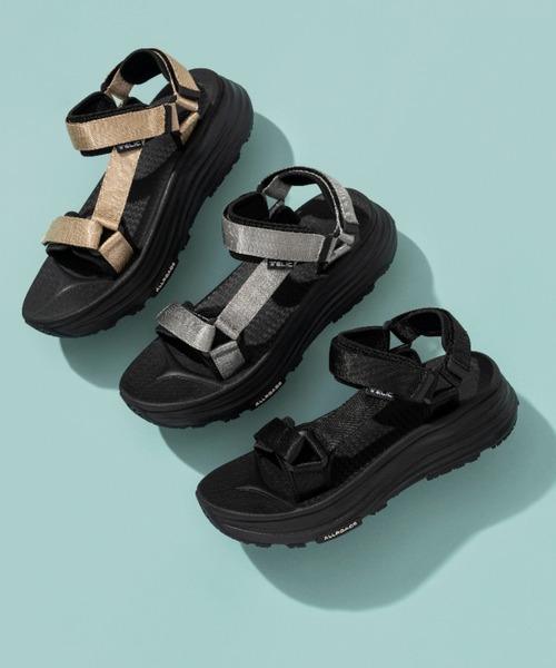 「TELIC」 サンダル US10 ブラック メンズ_画像4