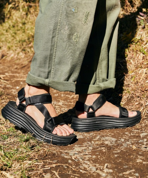 「TELIC」 サンダル US10 ブラック メンズ_画像6
