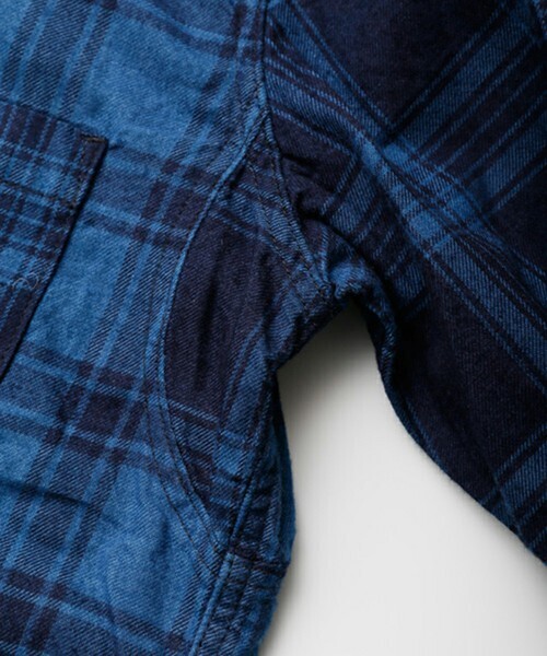 「FDMTL」 長袖ネルシャツ MEDIUM ネイビー メンズ_画像8
