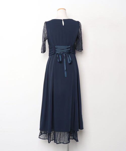 「PREFERIR」 半袖ワンピース MEDIUM ネイビー レディース_画像2