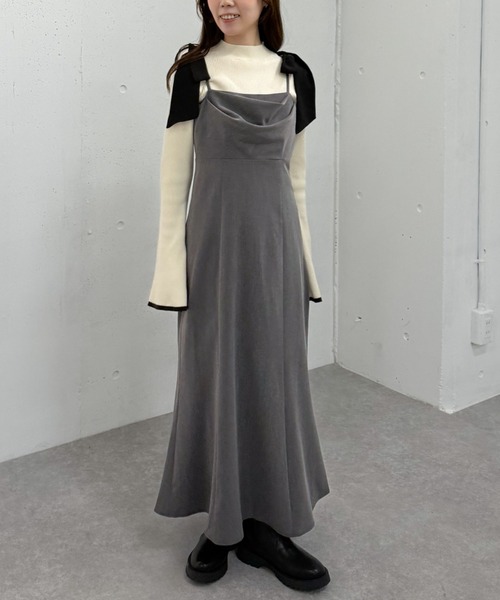 archives（アルシーヴ） ワンピース 2way肩リボンキャミワンピース