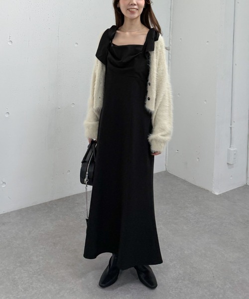 archives（アルシーヴ） ワンピース 2way肩リボンキャミワンピース