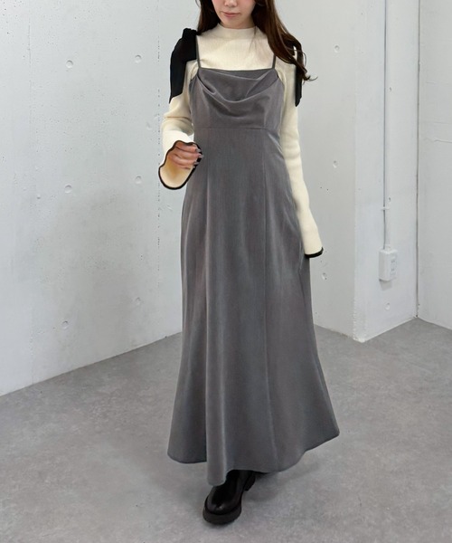 archives（アルシーヴ） ワンピース 2way肩リボンキャミワンピース