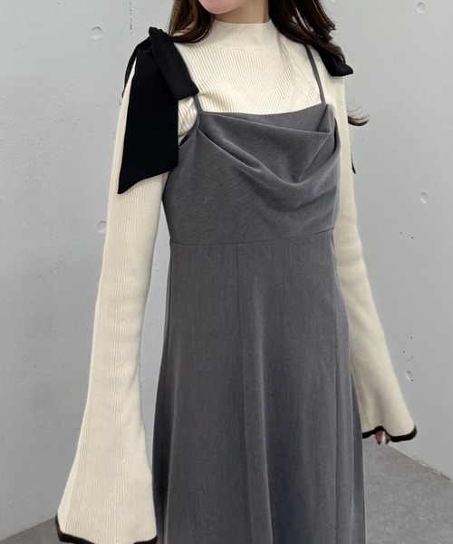 archives（アルシーヴ） ワンピース 2way肩リボンキャミワンピース