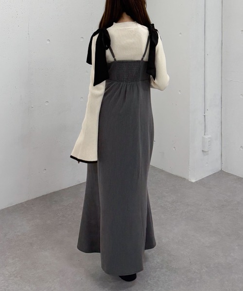 archives（アルシーヴ） ワンピース 2way肩リボンキャミワンピース