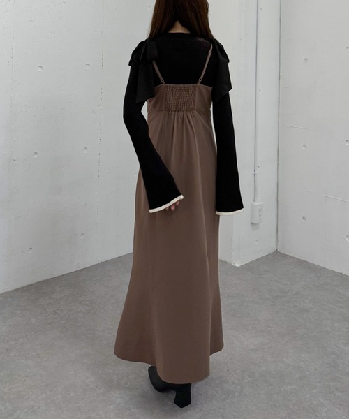 archives（アルシーヴ） ワンピース 2way肩リボンキャミワンピース