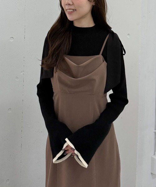 archives（アルシーヴ） ワンピース 2way肩リボンキャミワンピース