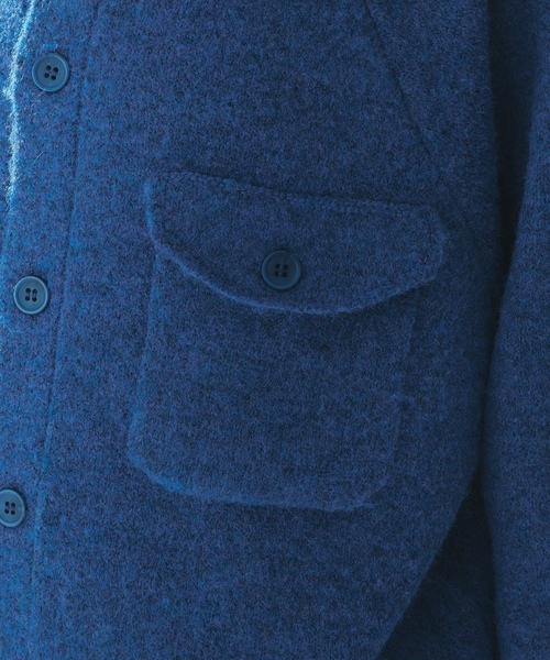 「Adoon plain」 ニットカーディガン MEDIUM ベージュ メンズ_画像4