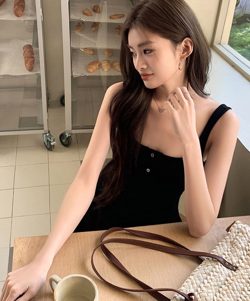 「meJane」 ノースリーブワンピース M チャコールグレー レディース_画像2