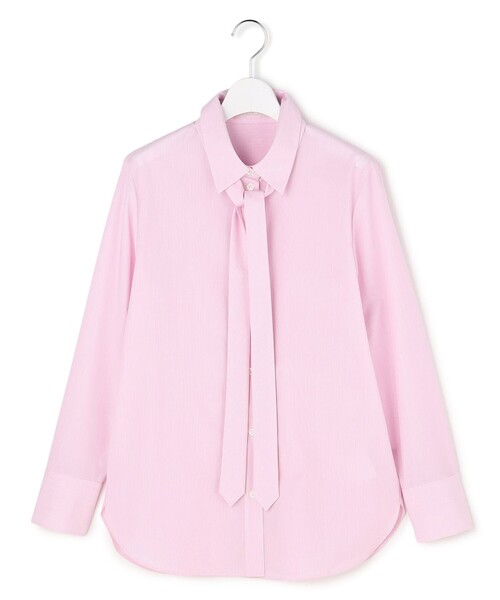 ICB（アイシービー） ブラウス シャツ クリーンブロード タイ付き