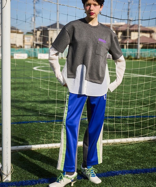 OMMO（オーエムエムオー） tシャツ SHIRT LAYERED DOCKING TOP