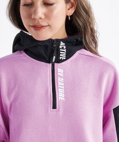 「ROXY」 ジップアップパーカー LARGE ナチュラル レディース_画像4