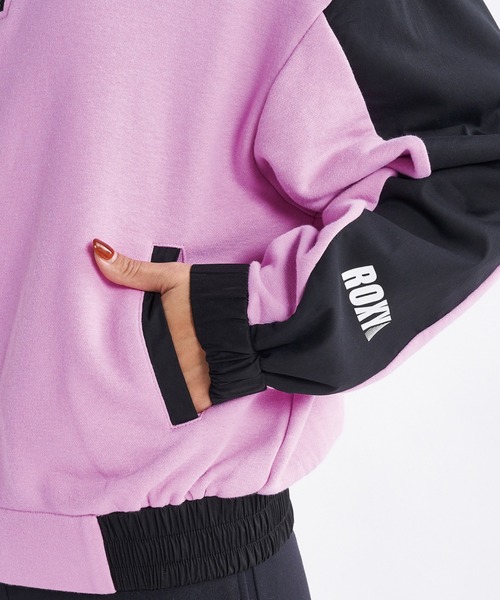 「ROXY」 ジップアップパーカー LARGE ナチュラル レディース_画像9