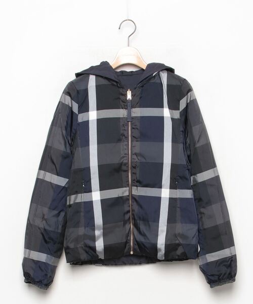 「BLUE LABEL CRESTBRIDGE」 ダウンジャケット 40 ダークネイビー レディース_画像3
