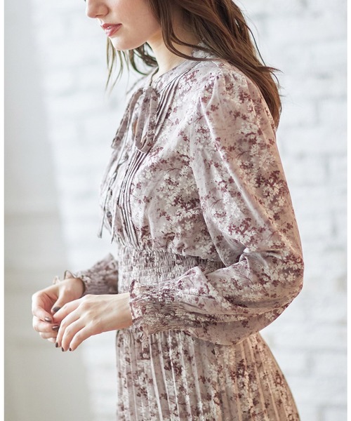 「tocco closet」 長袖ワンピース M グレー レディース_画像2