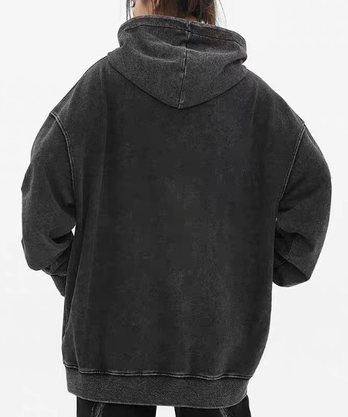 「DIAVEL」 プルオーバーパーカー M ダークグレー レディース_画像4