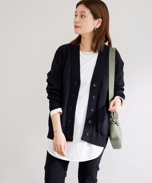 「JOURNAL STANDARD」 ニットカーディガン FREE グリーン レディース_画像3