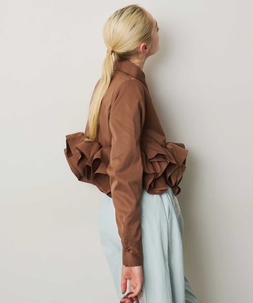 「VIOLETTA」 長袖ブラウス FREE ホワイト レディース_画像8