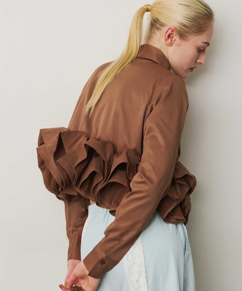 「VIOLETTA」 長袖ブラウス FREE ホワイト レディース_画像9