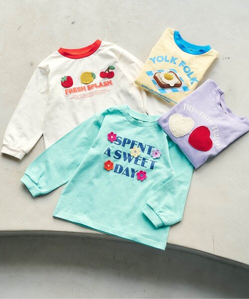 apres les cours（アプレレクール） tシャツ バラエティかぎ針モチーフ