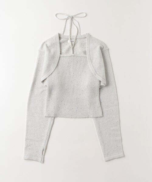 「VANNIE U」 ニットアンサンブル FREE ホワイト レディース_画像2