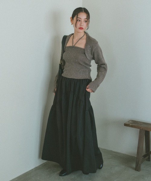 「VANNIE U」 ニットアンサンブル FREE ホワイト レディース_画像3