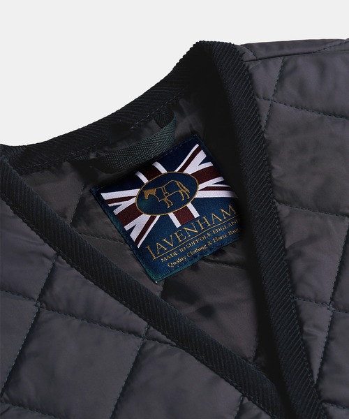 「LAVENHAM」 ベスト L ネイビー メンズ_画像3