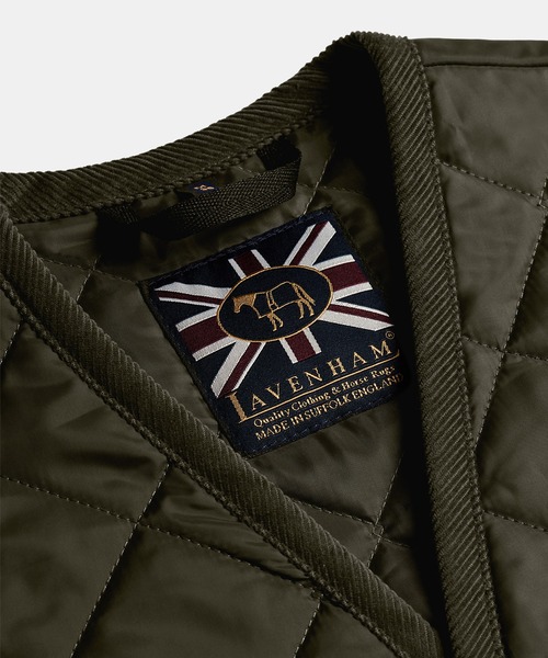 「LAVENHAM」 ベスト L ネイビー メンズ_画像5