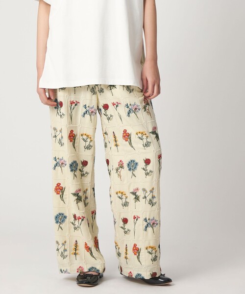 CITEN（シテン） パンツ 「CITEN」ブロックフラワーシシュウイージー