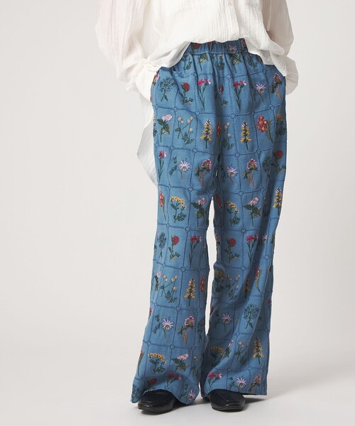 CITEN（シテン） パンツ 「CITEN」ブロックフラワーシシュウイージー