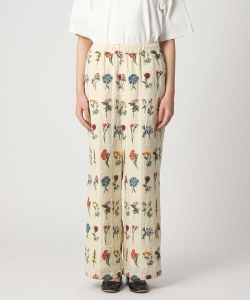 CITEN（シテン） パンツ 「CITEN」ブロックフラワーシシュウイージー