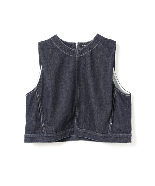 mizuiro ind デニムベスト(ONEWASH)77カラー mizuiroind（ミズイロインド） ベスト ジレ デニムベスト(ONEWASH