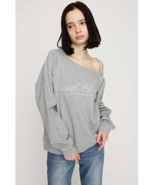 SLY（スライ） ニット セーター OFF SHOULDER LOGO TOPS オフ