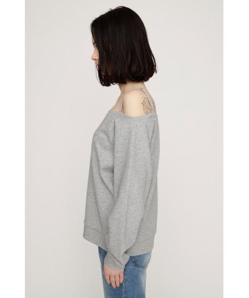SLY（スライ） ニット セーター OFF SHOULDER LOGO TOPS オフ