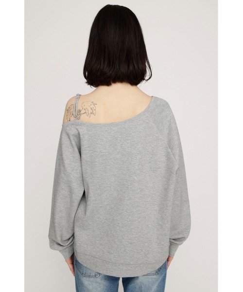 SLY（スライ） ニット セーター OFF SHOULDER LOGO TOPS オフ