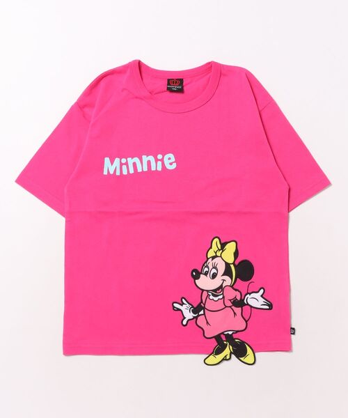 Disney（ディズニー） tシャツ 手描き風ロゴ キャラクターワッペンT